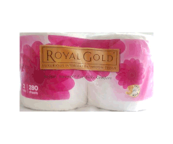 ROYAL GOLD TOILET ROLL 280 SHEET 3 PLY 1 ,2 & 4 ROLL