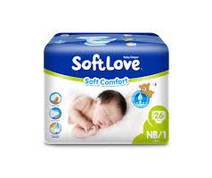 SOFT LOVE SOFT COMFORT DIAPER NEW BORN 26 PCS
